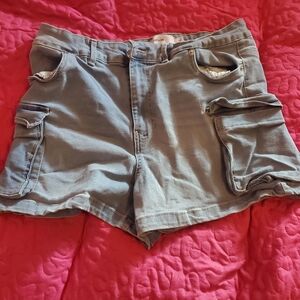 Refuge Light Blue Cargo Shorts